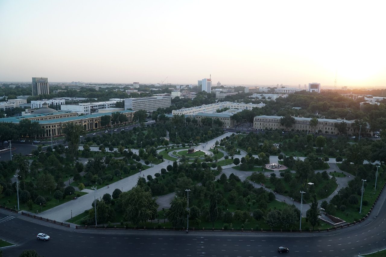 Vue sur Tachkent depuis l'hôtel Ouzbékistan